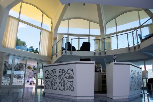 Balaustra alluminio e vetro