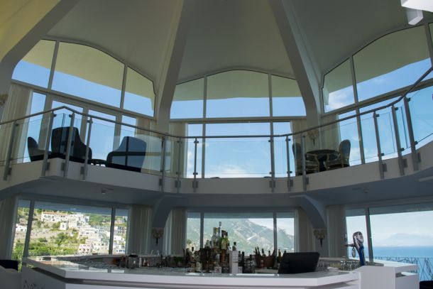 Balaustra alluminio e vetro