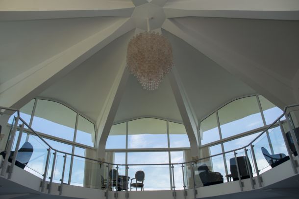 Balaustra alluminio e vetro